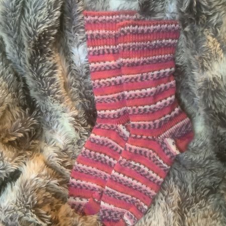 Hand crafted socks ( yarn design Claire) Four different size ranges available