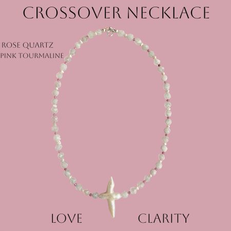 Rose Quartz 'Crossover' Necklace