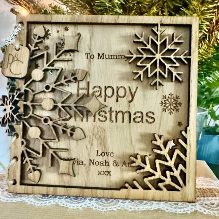 Celebrate Love with Our Eco-Friendly Personalised Wooden Christmas Card – A Keepsake to Treasure