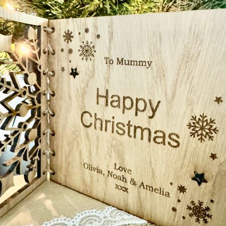 Celebrate Love with Our Eco-Friendly Personalised Wooden Christmas Card – A Keepsake to Treasure