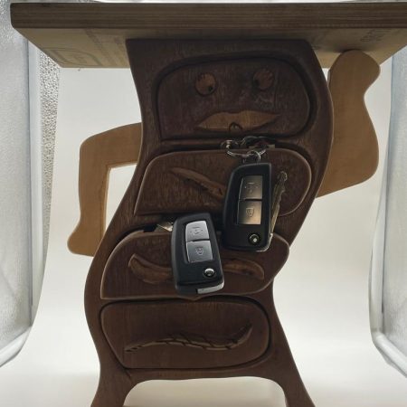 Smiling Box – Organizer Artigianale in Legno di Noce e Tulipwood