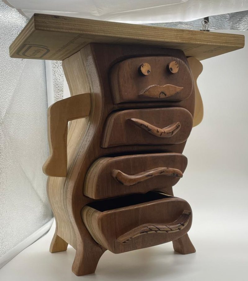 Smiling Box – Organizer Artigianale in Legno di Noce e Tulipwood