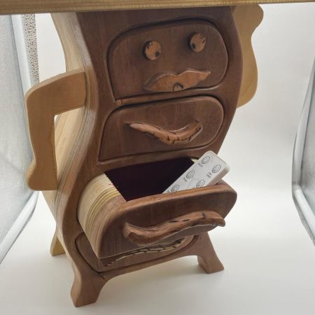 Smiling Box – Organizer Artigianale in Legno di Noce e Tulipwood