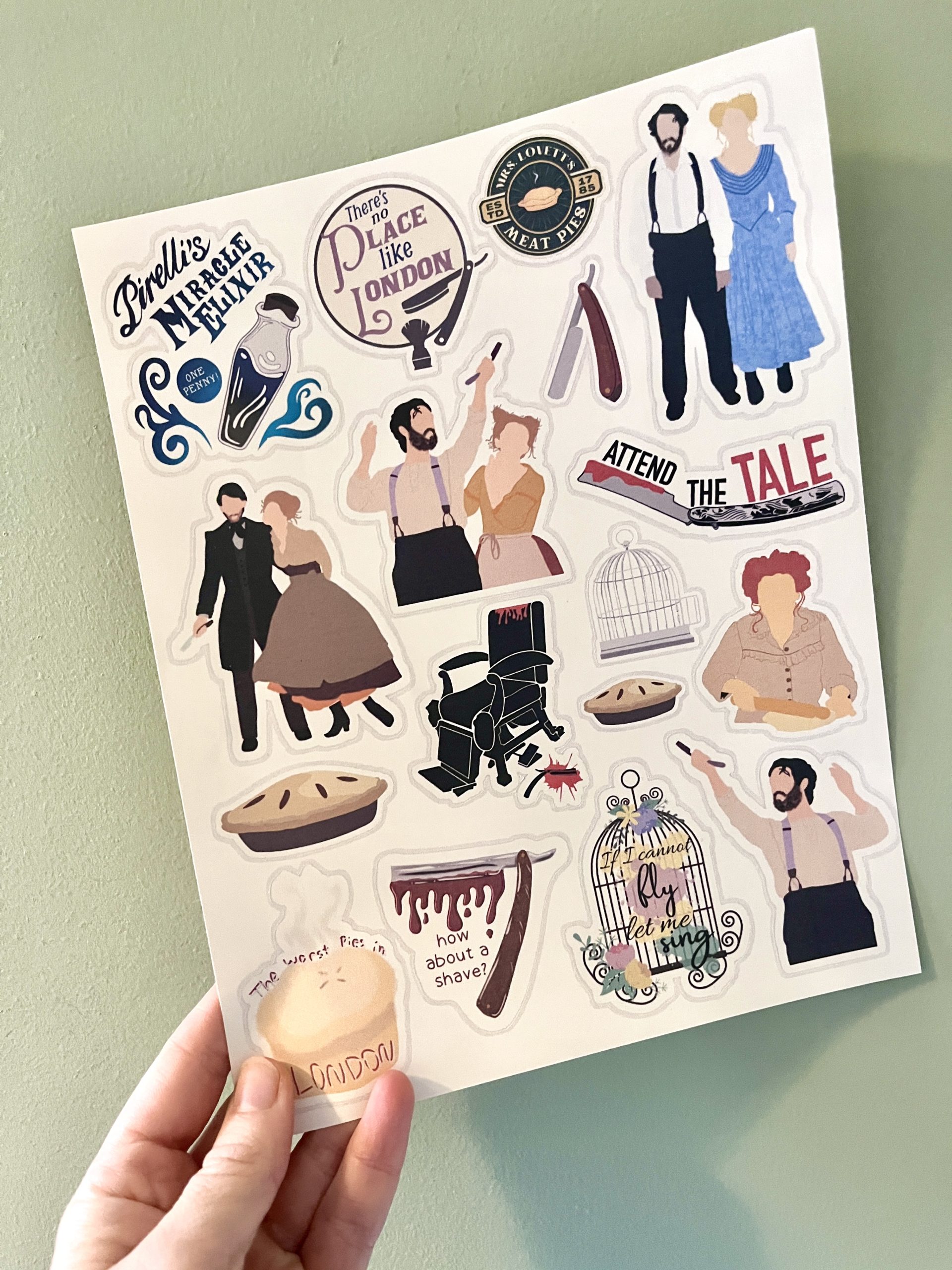 Sweeney Todd Musical Stickers