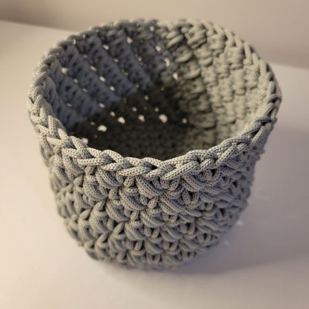 Round Crochet Basket - Image 4