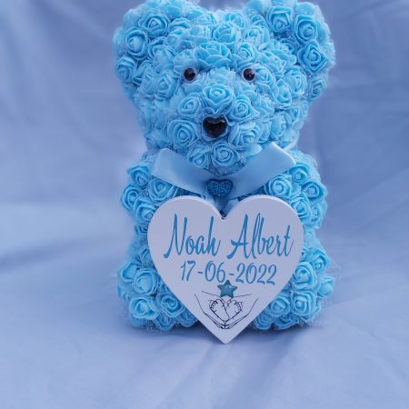 Personalised Angel memorial Rose bears| Angel keepsake bears |personalised gifts