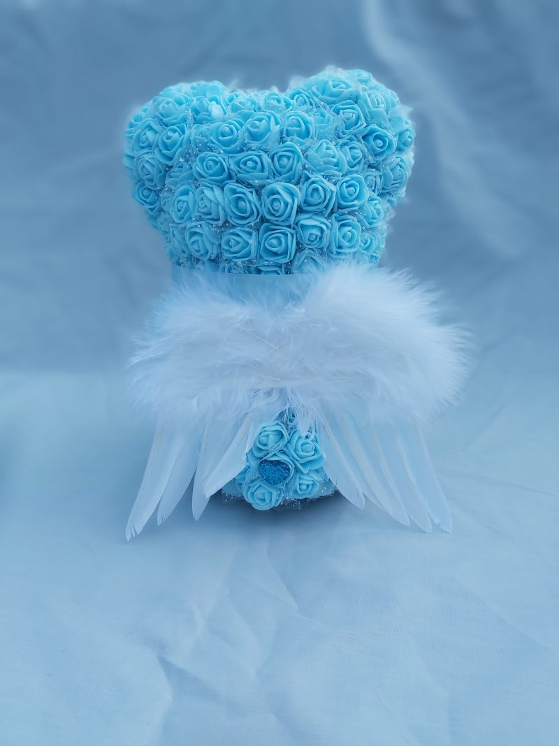 Personalised Angel memorial Rose bears| Angel keepsake bears |personalised gifts