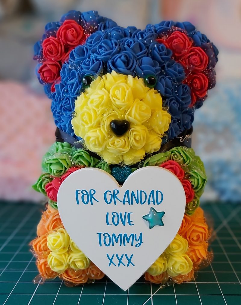 Personalised Angel memorial Rose bears| Angel keepsake bears |personalised gifts