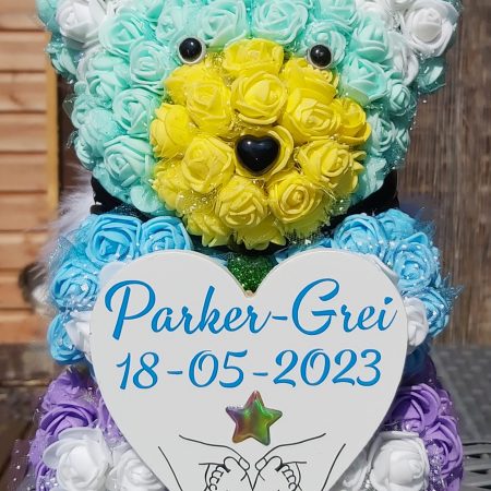 Personalised Angel memorial Rose bears| Angel keepsake bears |personalised gifts