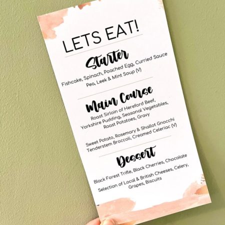 Copper Brush Menu Cards