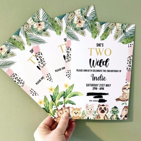 Two Wild Birthday Invitations