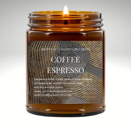 Artwork Soy Candle In Amber Glass Jar