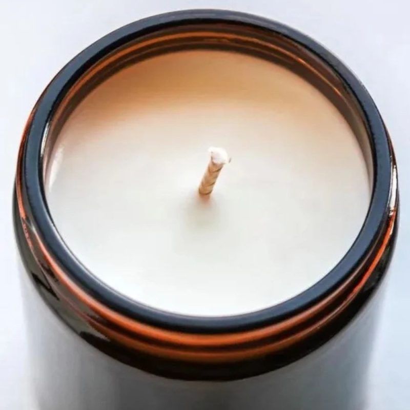 Artwork Soy Candle In Amber Glass Jar