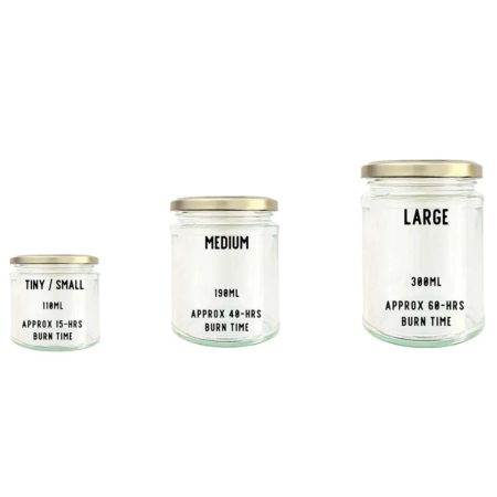 Artwork Soy Candle In Clear Glass Jar With Gold Lid