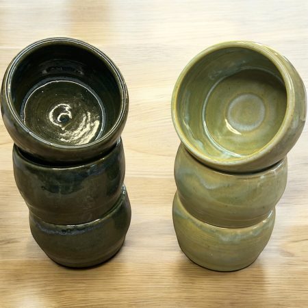 Hand crafted Stoneware Ramekins - DARK GREEN