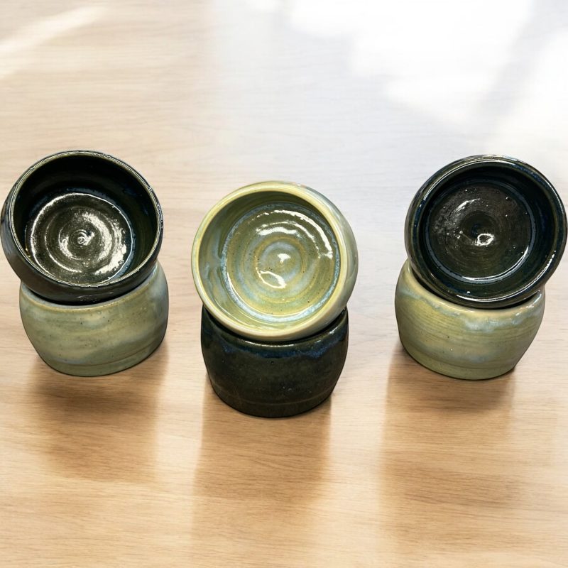 Hand crafted Stoneware Ramekins - LIGHT GREEN (Spanish Moss Glaze)