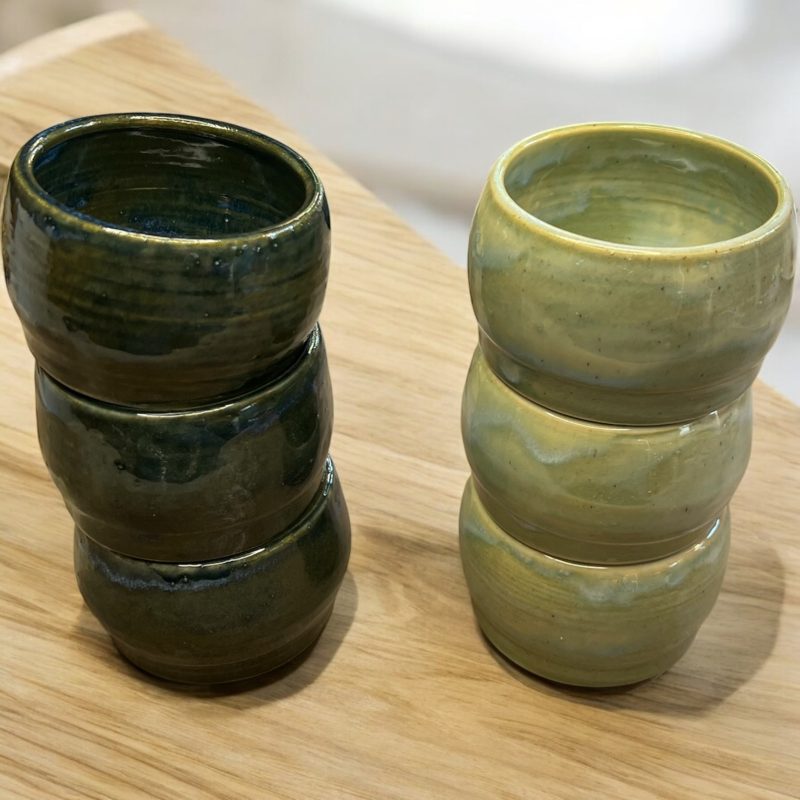 Hand crafted Stoneware Ramekins - LIGHT GREEN (Spanish Moss Glaze)