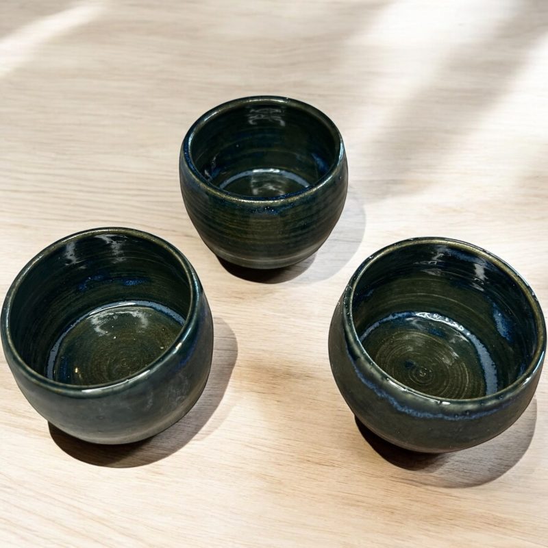 Hand crafted Stoneware Ramekins - LIGHT GREEN (Spanish Moss Glaze)