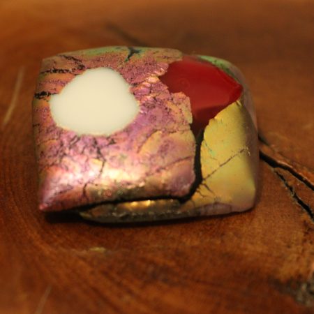 Fuse glass brooch [C5]
