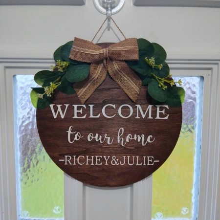 Handmade Personalised Welcome Door Sign, Welcome Sign, Home Decor, Family Wall Sign, New Home Gift