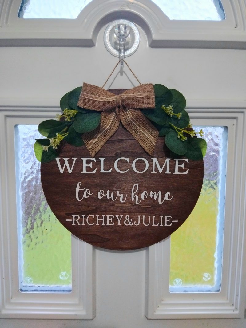Handmade Personalised Welcome Door Sign, Welcome Sign, Home Decor, Family Wall Sign, New Home Gift