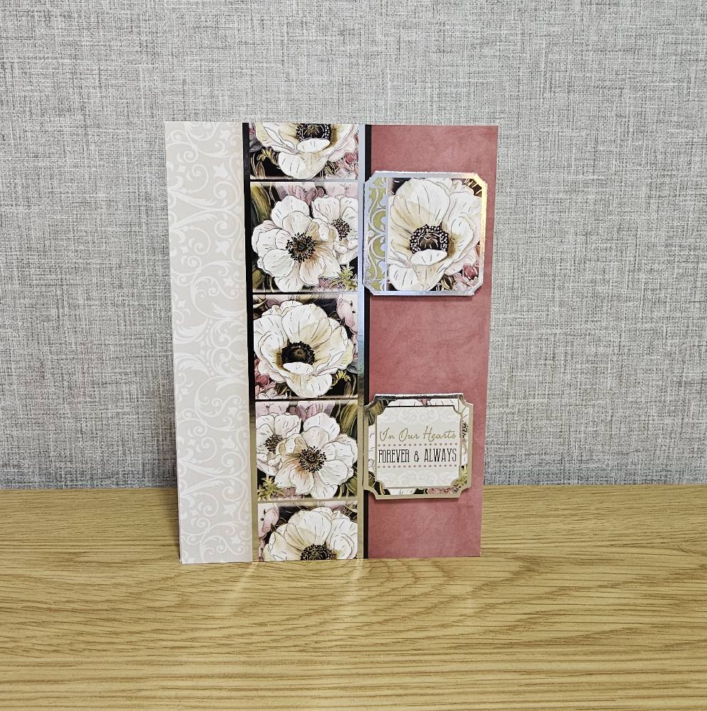 Handmade greetings card - Sympathy - In Our Hearts