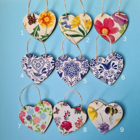 Choose 3 decoupage hanging decorations great value