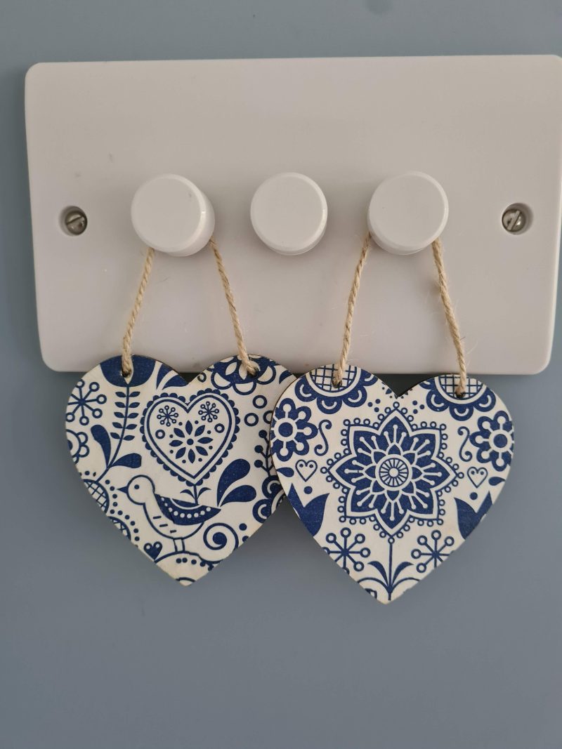 Choose 3 decoupage hanging decorations great value