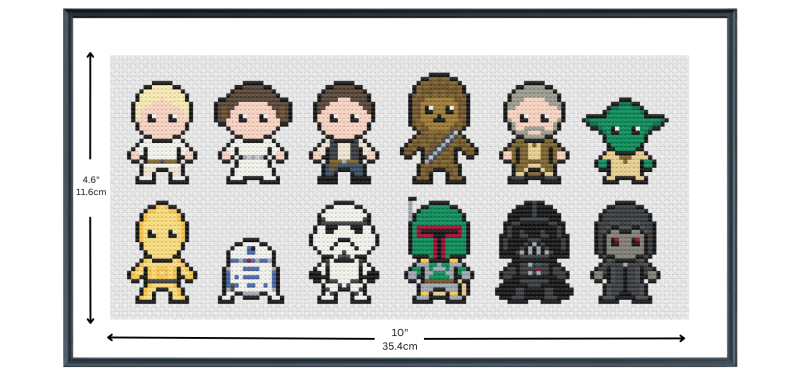 Easy Cross Stitch Kit: Sci Fi Movies - Original Trilogy - Cross Stitch Kit for Beginners