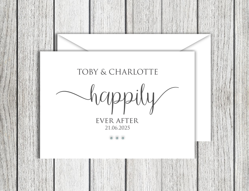 Happily Ever After Wedding Card