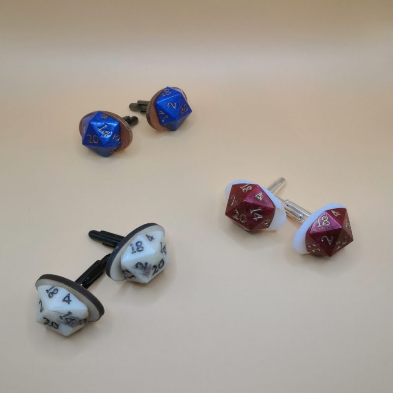 Nat20 Cufflinks | d20 charm | TTRPG
