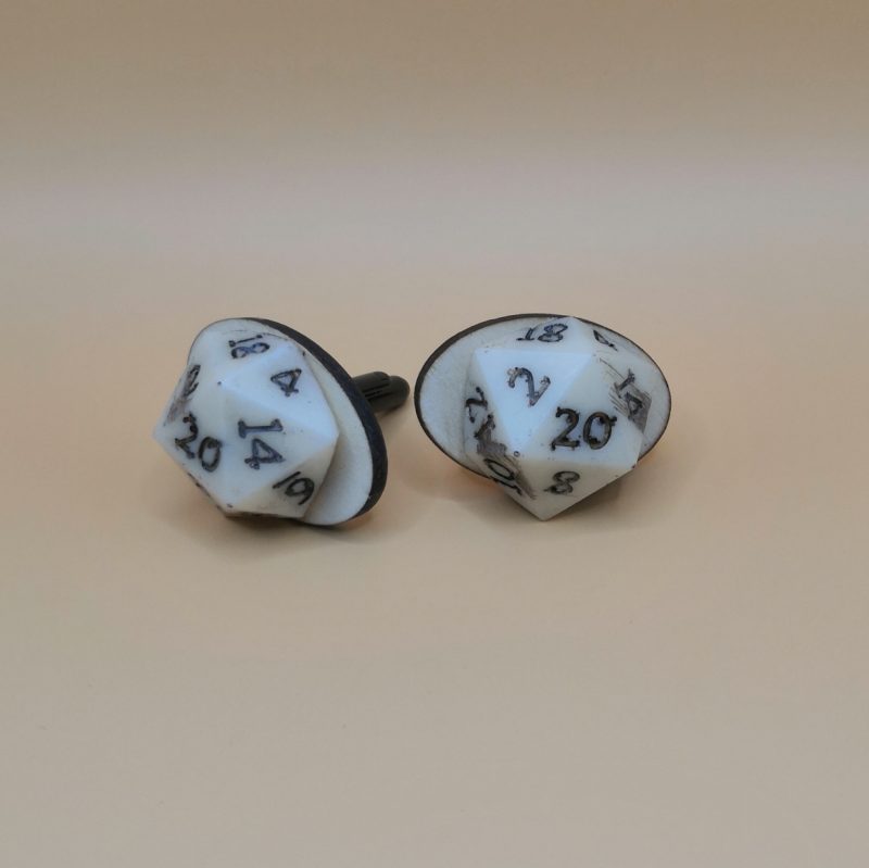 Nat20 Cufflinks | d20 charm | TTRPG