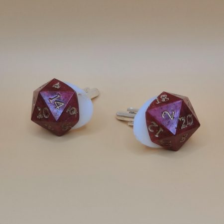 Nat20 Cufflinks | d20 charm | TTRPG - Image 3