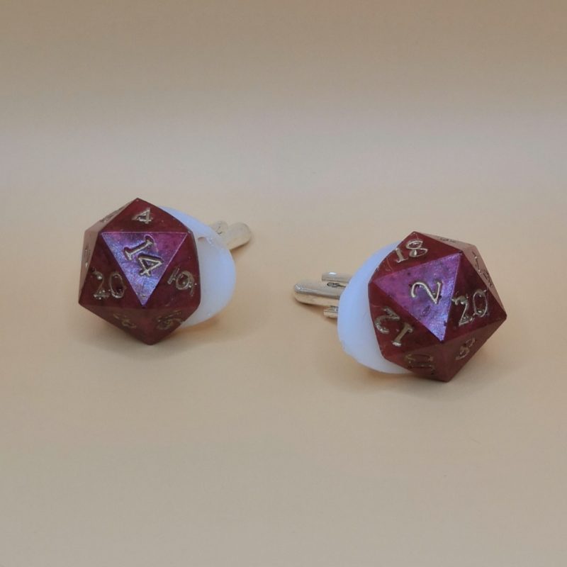 Nat20 Cufflinks | d20 charm | TTRPG