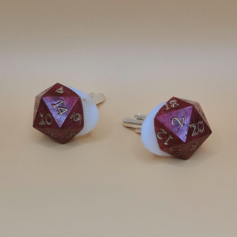 Nat20 Cufflinks | d20 charm | TTRPG