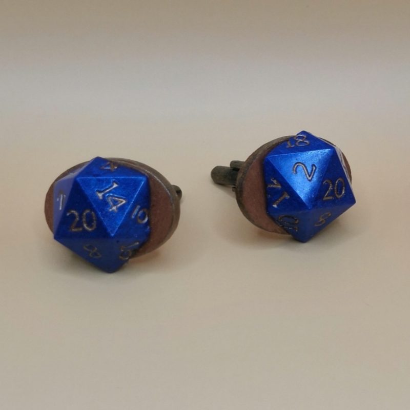 Nat20 Cufflinks | d20 charm | TTRPG