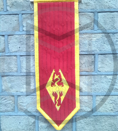 Draco Imperatoria - embroidered banner | hand-made | tapestry
