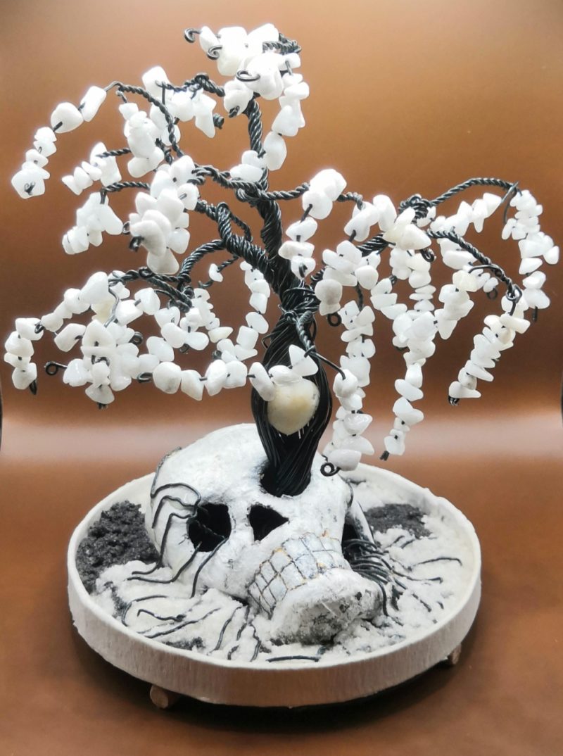 Life, Through Death I See - handmade wire bonsai tree sculpture
