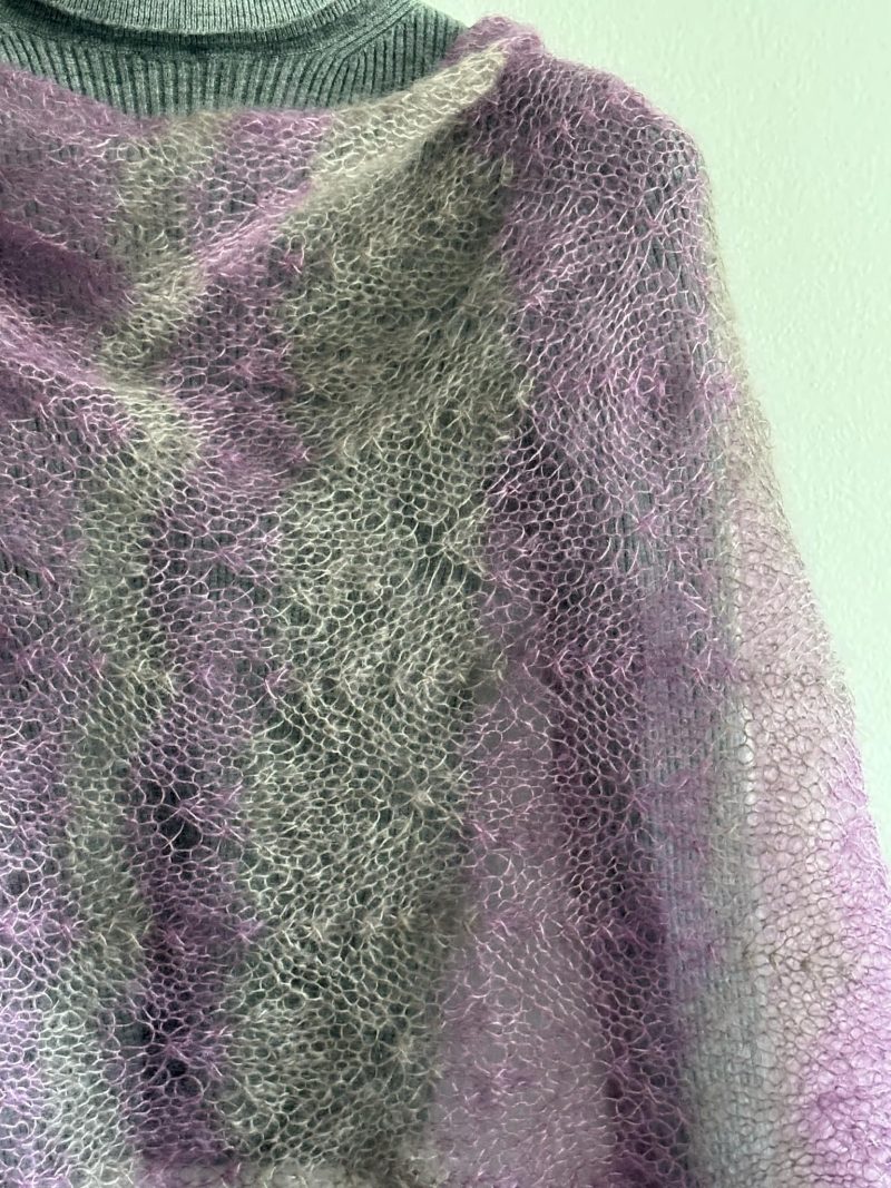 Shawl made of soft delicate mohair