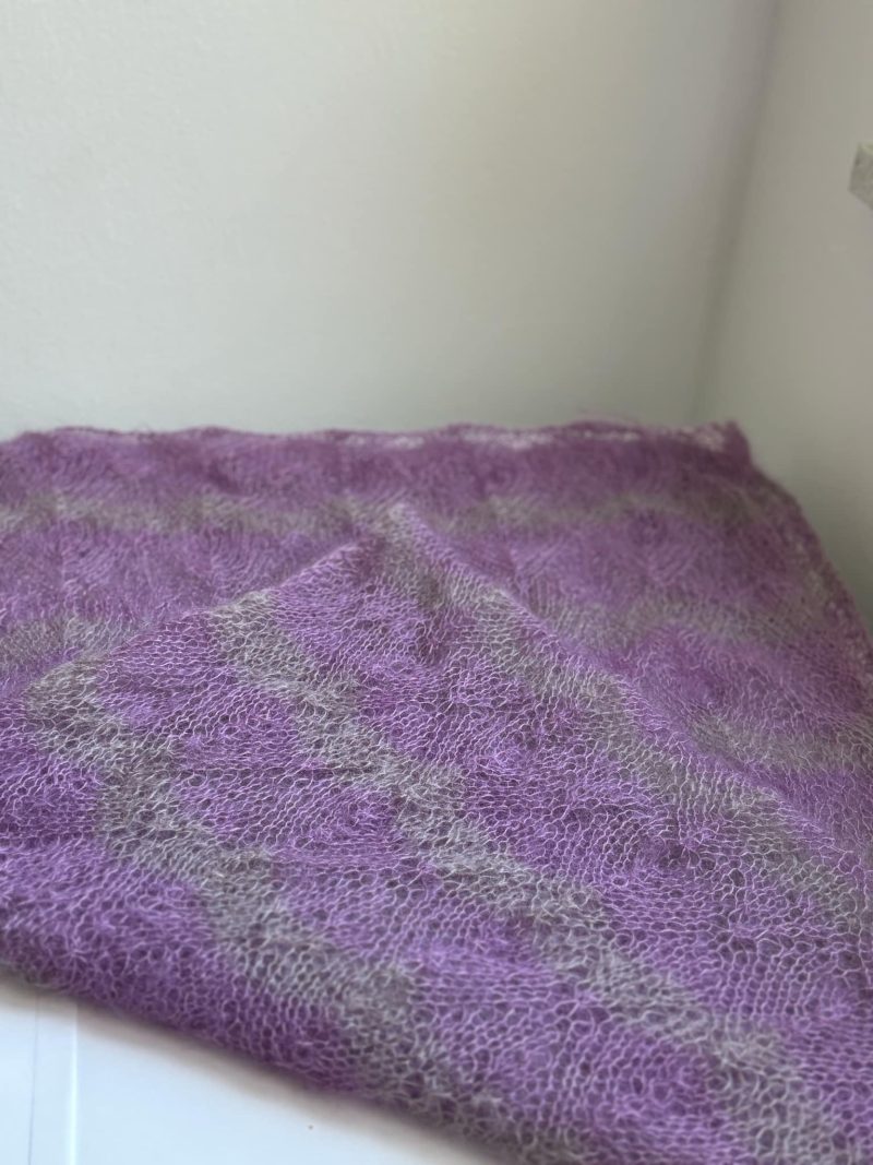 Shawl made of soft delicate mohair