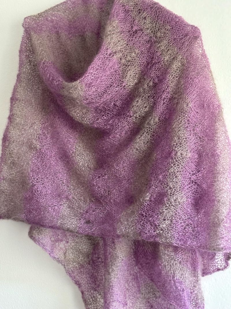 Shawl made of soft delicate mohair