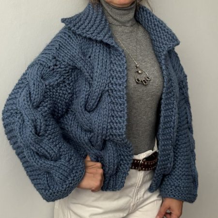 Chunky knit wool cardigan