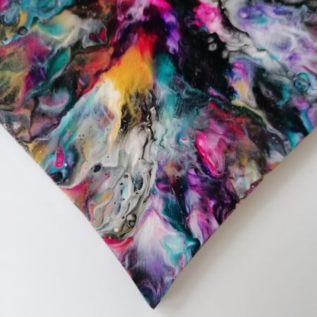 Bright Coloured Decorative Wood Heart | Hand Painted | Good size 15cm