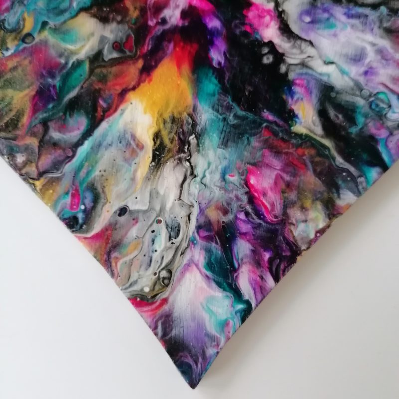 Bright Coloured Decorative Wood Heart | Hand Painted | Good size 15cm
