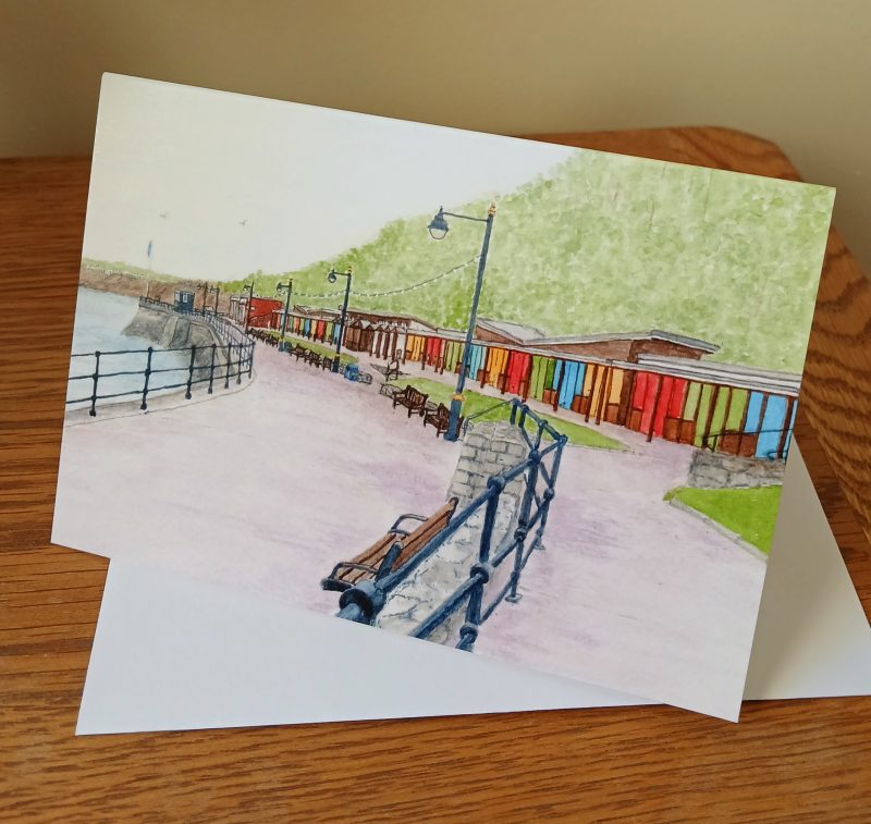 Filey, North Yorks, Yorkshire Coast Pack of 6 Greetings Cards printed from original watercolours.