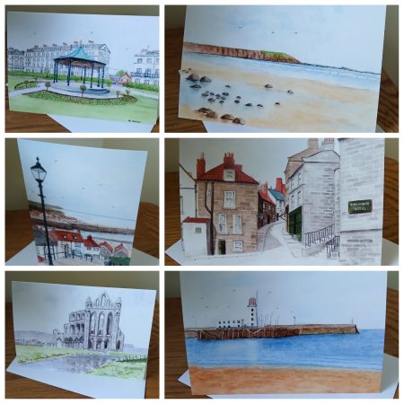 Yorkshire Coast Pack of 6 Greetings Cards from original watercolours.
