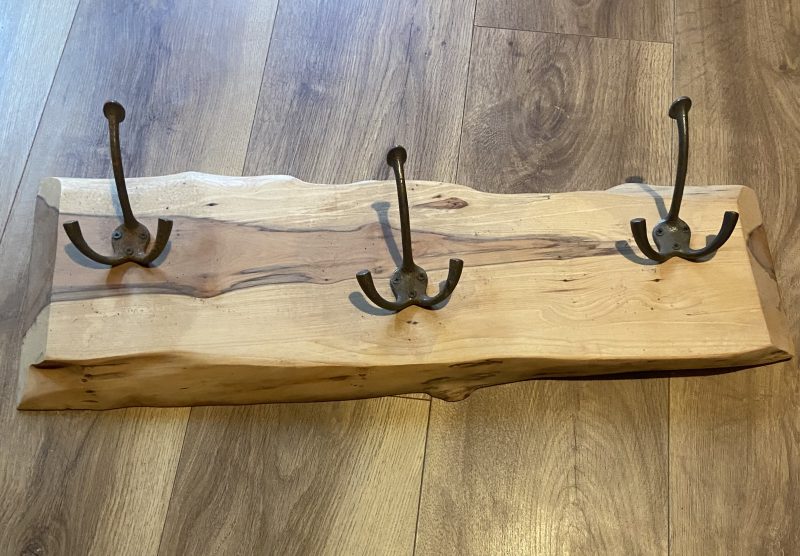 Live edge coat hanger