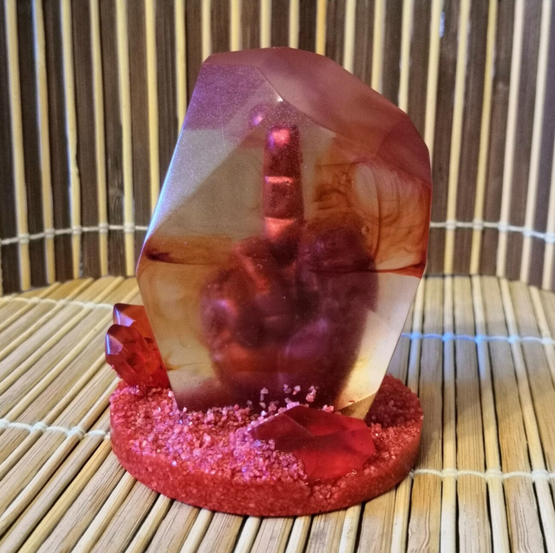 Banishing Crystal - human hand | rude gesture | flip the bird