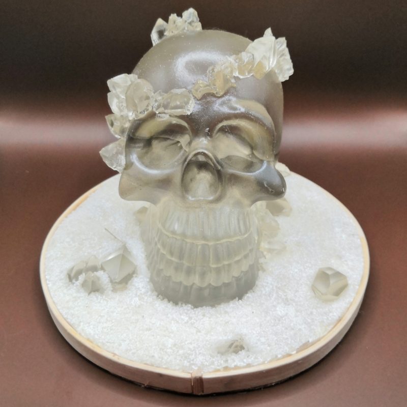Crystal Skull - The King in Quartz - resin cast | crystal effect | miniature human skull
