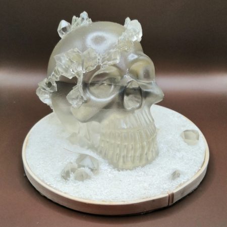 Crystal Skull - The King in Quartz - resin cast | crystal effect | miniature human skull
